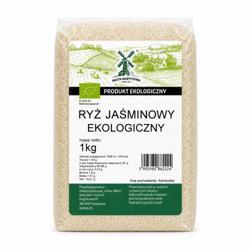 Przejdź do produktu BIO Ryż jaśminowy EKOLOGICZNY 1kg