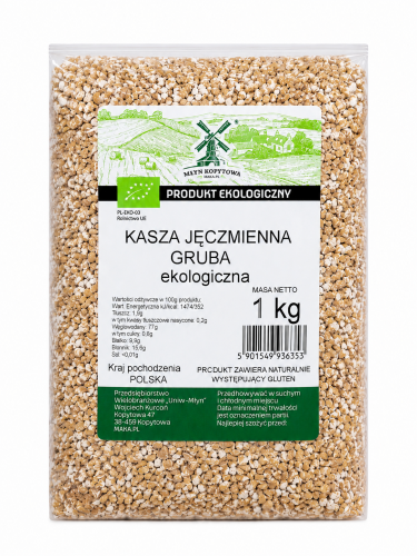 Przejdź do produktu BIO Kasza jęczmienna łamana gruba EKOLOGICZNA 1kg