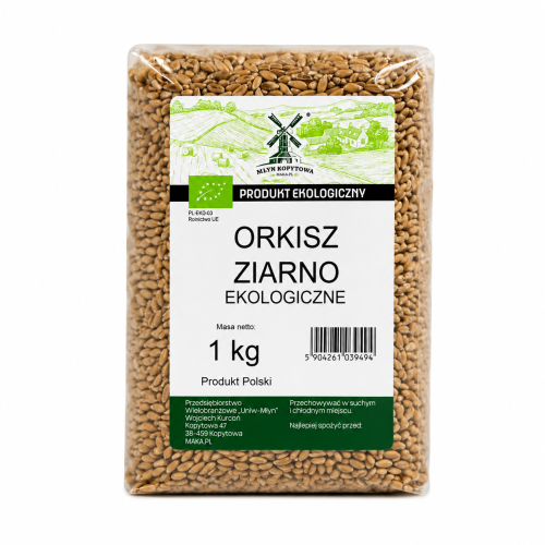 Przejdź do produktu BIO Orkisz ziarno EKOLOGICZNE 1kg