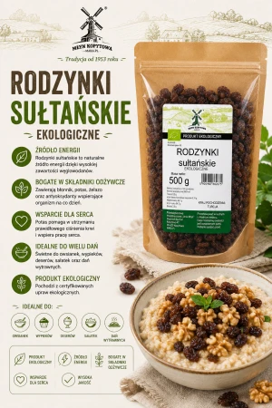 Rodzynki eko niesiarkowane