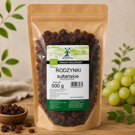 Naturalne, słodkie rodzynki, bez konserwantów