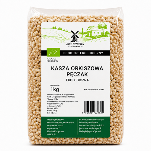 Przejdź do produktu BIO Kasza orkiszowa pęczak 1kg EKOLOGICZNA