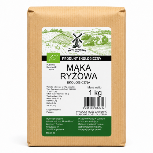 Przejdź do produktu BIO Mąka ryżowa EKOLOGICZNA 1kg