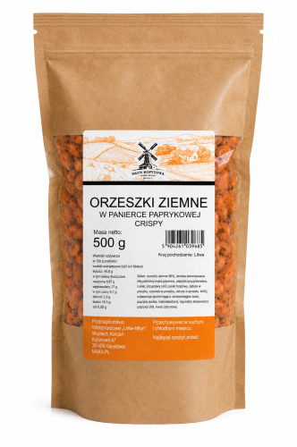 Przejdź do produktu Orzeszki ziemne w panierce paprykowej crispy 500g