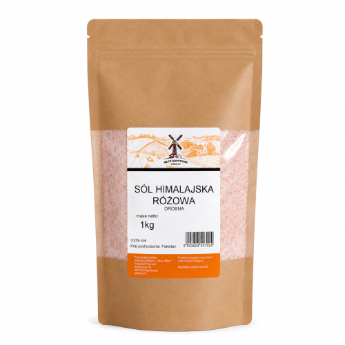 Przejdź do produktu Sól himalajska różowa drobna 1kg