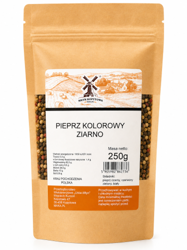 Przejdź do produktu Pieprz kolorowy ziarno 250g