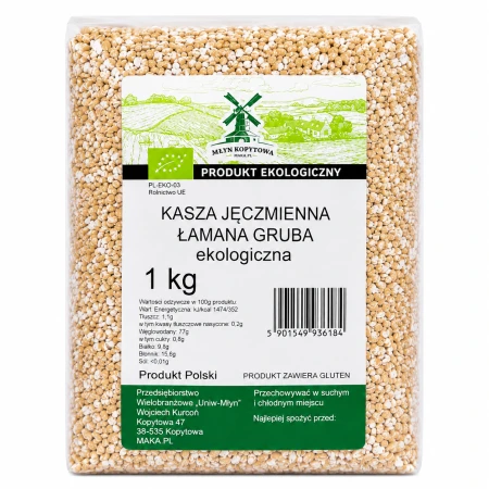 kasza jeczmienna łamana bio ekologiczna