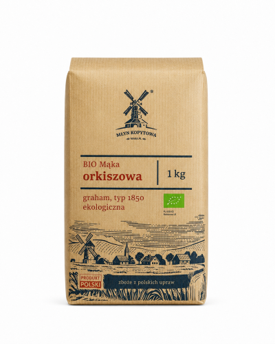 Przejdź do produktu BIO Mąka orkiszowa graham typ 1850 EKOLOGICZNA.