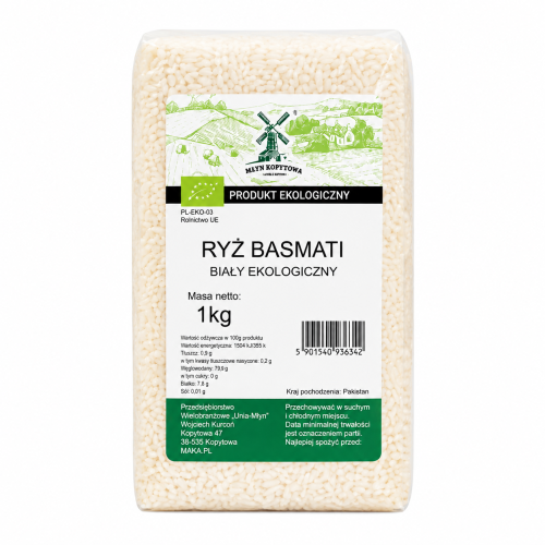 Przejdź do produktu BIO Ryż Basmati EKOLOGICZNY 1kg