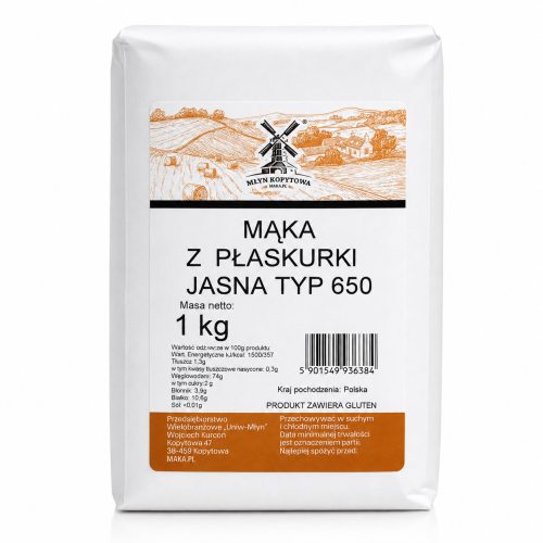Przejdź do produktu Mąka z płaskurki typ 650