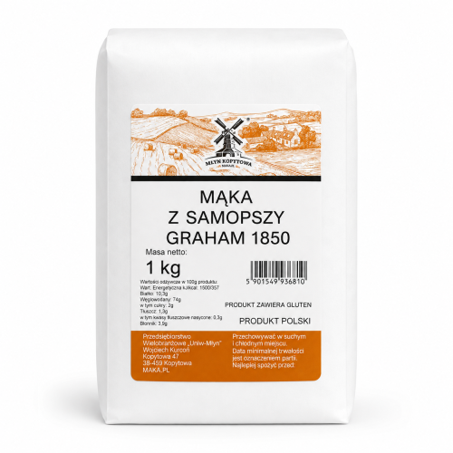 Przejdź do produktu Mąka z samopszy graham typ 1850