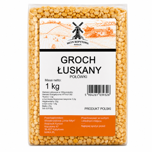 Przejdź do produktu Groch łuskany połówki 1kg