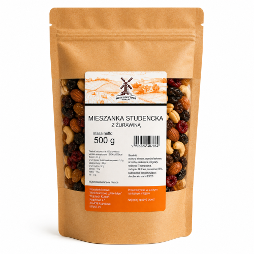 Przejdź do produktu Mieszanka studencka z żurawiną 500g