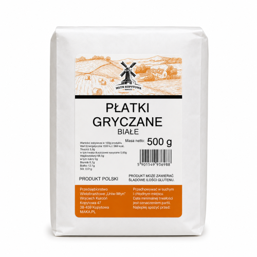 Przejdź do produktu Płatki gryczane białe 500g