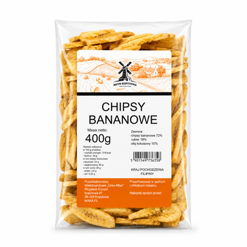 Przejdź do produktu Chipsy bananowe 400g