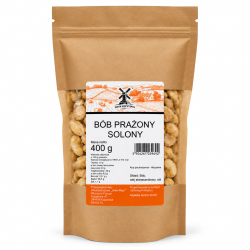 Przejdź do produktu Bób prażony solony 400g