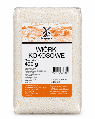 Przejdź do produktu Wiórki kokosowe 400g