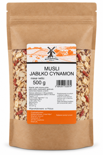 Przejdź do produktu Musli jabłko cynamon 500g