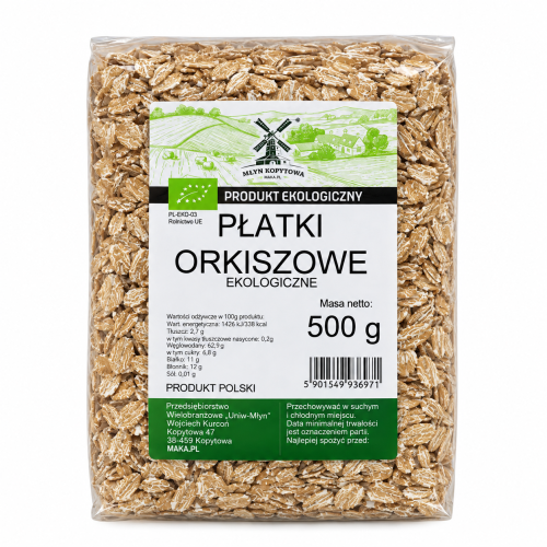 Przejdź do produktu BIO Płatki orkiszowe EKOLOGICZNE 500g