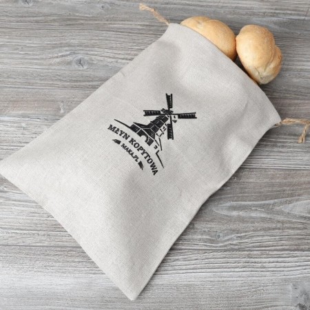 Worek lniany na pieczywo 35x50 cm