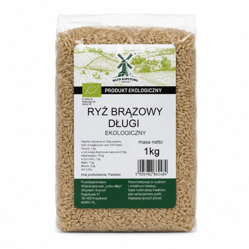 Przejdź do produktu BIO Ryż Naturalny Długi Brązowy EKOLOGICZNY 1kg