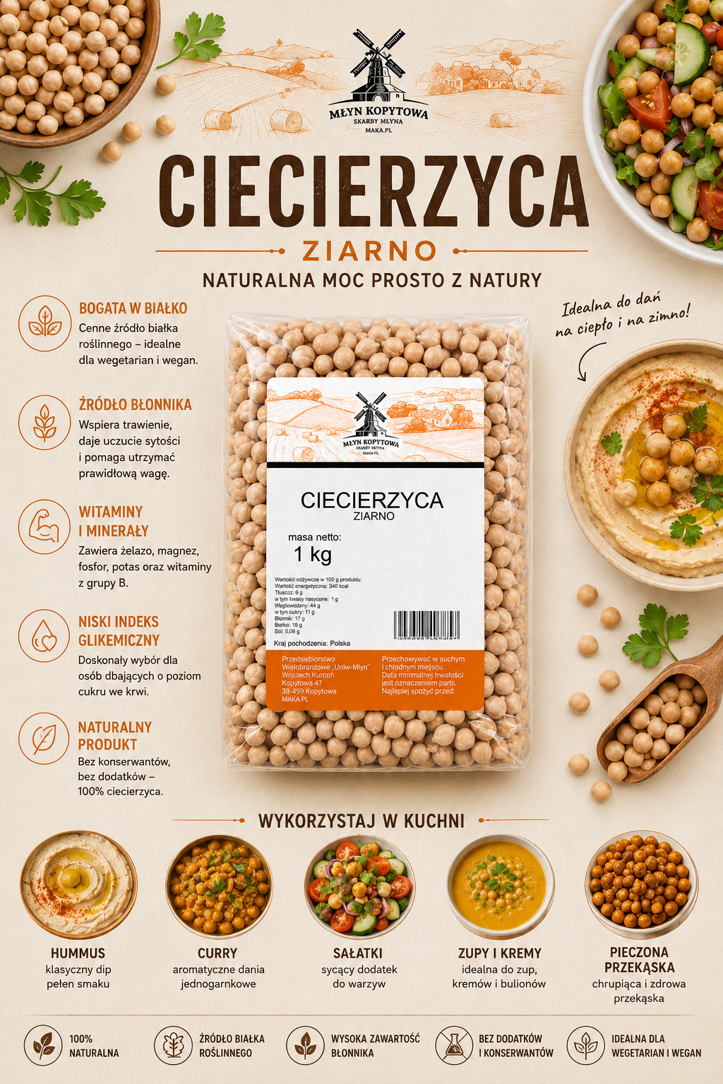 nasiona ciecierzycy 100%